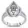 1.5ct Center Stone Marquise Halo Engagement Ring