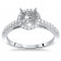 1.5ct Stone Round Halo Micro Pave Engagement Ring