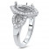 Past Present Future Marquise Halo Engagement Ring for 1ct Stone