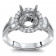 2 Carat Stone Round Halo Parallel Split Shank Engagement Ring