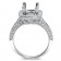 2 ct Halo Engagement Ring with Side Stone