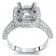 2 ct Cushion Halo Engagement Ring 