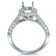 Round Halo Engagement Ring Pave 84 for Stone