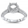 1ct Stone Round Halo Engagement Ring Pave 84 