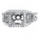 0.70ct Square Halo Engagement Ring 