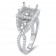Square Halo Engagement Ring 0.70ct 