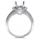 Round Halo Engagement Ring with 2 Row Micro Pave for Stone