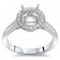 1.25ct Stone Round Halo Engagement Ring with Cathedral