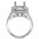 Square Double Halo Engagement Ring