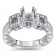 1ct Stone Three Stone Engagement Ring with Baguettes