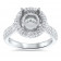 1.5ct Stone Round Halo Pave Engagement Ring 228