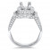 Halo Engagement Ring for Cushion or Round Cut Diamond