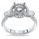 Past Present Future Halo Engagement Ring for 1.5ct Stone