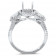 Round Halo Engagement Ring with 2 Baguettes