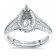 2ct Center Stone Pear Shape Halo Engagement Ring