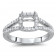 1ct Stone Square Halo Engagement Ring with Split Shank