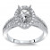 1.5ct Center Stone Oval Halo Engagement Ring
