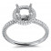 1ct Stone Round Halo Engagement Ring with Micro Pave