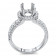 Round Halo Engagement Ring with Channel Baquettes