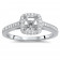 2ct Center Stone Square Halo Engagement Ring