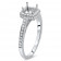 Square Halo Engagement Ring for 2ct Center Stone 