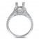 Round Halo Engagement Ring with Double Split Shank