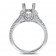 Round Halo Engagement Ring with Double Split Shank