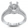 1.5ct Stone Round Halo Engagement Ring with Double Split Shank