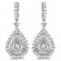 Pear Shape Halo Diamond Earrings for 0.5ct Stone