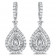 Pear Shape Halo Diamond Earrings for 0.5ct Stone