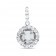 1/2ct Stone Round Halo Diamond Pendant