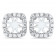 Cushion Halo Earrings for 0.75 ct Stone