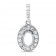 Oval Halo Diamond Pendant for 2 Carat Stone