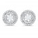 Double Halo Round Halo Earrings for 0.80 ct Stone