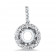 1.5ct Stone Round Micro Pave Halo Diamond Pendant