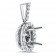 Round Micro Pave Halo Diamond Pendant for 1.5ct Stone