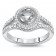 1.5ct Stone Round Halo Engagement Ring with Cathedral Split Shank