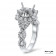 Cathedral Halo Engagement Ring for 1.5 ct Center Stone