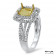 Square Double Halo Engagement Ring for 1.5ct Fancy Yellow Stone