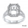 2.5ct Stone Rectangular Engagement Ring with Halo