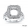 4ct Stone Rectangular Engagement Ring with Halo