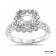 Cathedral Halo Engagement Ring for Center Stone