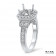 7.4mm Center Stone Octagonal Halo Engagement Ring