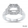 Octagonal Halo Engagement Ring for 7.4mm Center Stone