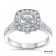 1.25ct Center Stone Cushion Halo Engagement Ring