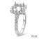 Cushion Halo Engagement Ring for 1.5ct Stone