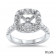 1.5ct Stone Cushion Halo Engagement Ring