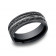 8mm Black Ring With Hammered Finish