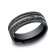 8mm Black Ring With Hammered Finish