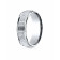 10k White Gold 7mm Comfort-Fit High Polish Round Edge Cross Hatch Center Design Band